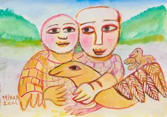 Mirka Mora, In the Valley of Love, 2001, gouache on paper