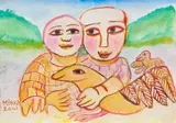 Mirka Mora, In the Valley of Love, 2001, gouache on paper