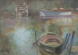 Sara Levi, The Ferry Boat, 1920, oil on board