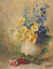 Dorothy Coleman, Still Life, oil on canvas on board