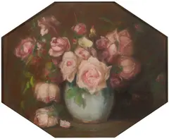 Fabiola Tuomy, Vase of Roses, pastel on paper laid on board