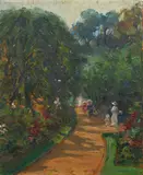 Ethel Anna Stephens, (Botanic Gardens, Sydney), oil on panel, double-sided