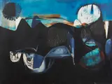 Erica McGilchrist, A Landscape tries to Forget, 1963, oil on board
