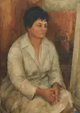Celia Margaret A'Beckett Sklovsky, Portrait of Artist Anne Graham, 1967, oil on board