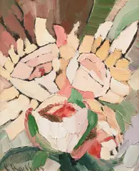 Lisa Rochfort, Gumnuts, 2025, oil on canvas