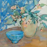 Criss Canning, Gum Blossoms in Vase, c.1977, oil on board