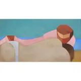 Dorothy Braund, Girl Reclining by the Sea, oil on board