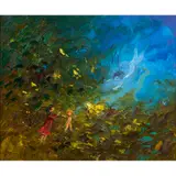 David Boyd, (Chasing a Butterfly), 1974, oil on board