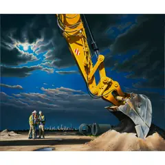 Peter Smets, Excavator, oil on canvas