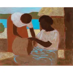 Ray Crooke, (Island Scene), oil on canvasboard