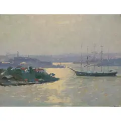 Golden Glitter by Will Ashton, 1926, oil on canvasboard, sold Jun 2025
