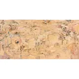David Rankin, Ochre Landscape and Fence, 1986, acrylic on canvas
