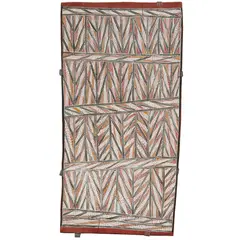 Mulkun Wirrpanda, (Language group: Dhudi-Djapu/Dha-malamirr), natural earth pigments on bark