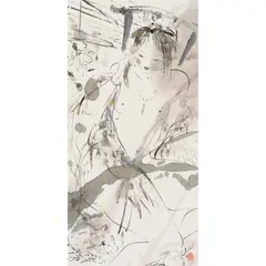 Earthstone Chu, Naked girl, ink on paper