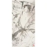 Earthstone Chu, Naked girl, ink on paper