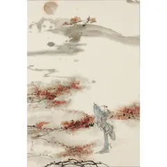 Chen Chaobao, Li Bai, 1985, ink and colour on paper, framed with glass