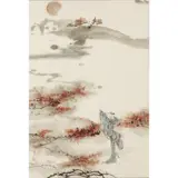 Chen Chaobao, Li Bai, 1985, ink and colour on paper, framed with glass