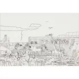 Delwin Cheah, Animals, Pen and Ink on paper,