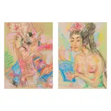 (2) by A Group Of Two Paintings By Nyoman Gunarsan, pastel on paper, sold Jun 2025
