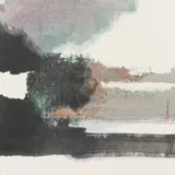 Raymond Fung, River Landscape, ink and colour on paper