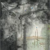 Fang Xiang, Early Morning, ink and colour on paper, framed with glass