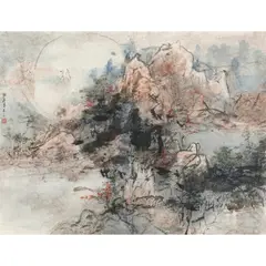 Chen Chaobao, View of a beautiful landscape, 1982, ink and colour on paper,