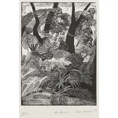Ruth Burgess, The Source, 2010, linocut, ed. 5/20