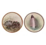 Ellis Rowan, Pair of Fungi, gouache on silk (2)