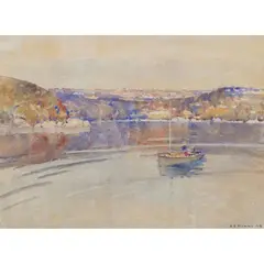 Benjamin Edwin Minns, Double Bay, 1918, watercolour on paper