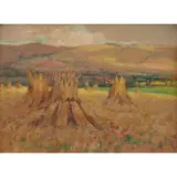 Harold Septimus Power, The Harvest, oil on board