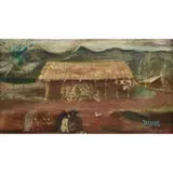 William Dobell, The Market, oil on board