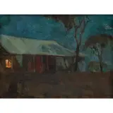 Josephine Muntz Adams, Moonlight Coolgardie, 1878, oil on canvas