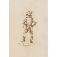 George Cruikshank, Down and Out, ink on paper