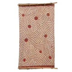 Samuel Namunjdja, Gungura, 2007, natural earth pigments on bark