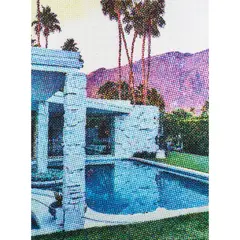 Tom Adair, Pool Side Cool, 2022, airbrush polymer on canvas