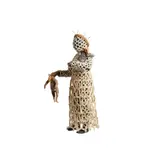 Linda Ivimey, Bride and Dowry, 2012, steel armature, acrylic resin, cast and natural sheep, fish and chicken bones, woven vertebrae, dyed cotton, agates and sapphires