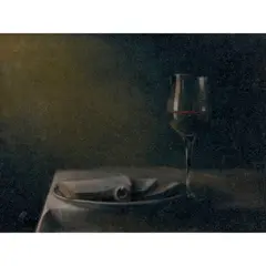 Leslie Rice, A Transubstantial Meal, 2008, acrylic on black velvet