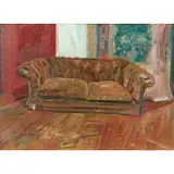 Peter Wegner, Study for Velvet Couch, 2021, oil on board