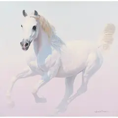 Lawrence Starkey, Morning White Arab Mare, oil on canvas
