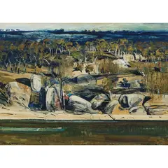 Patrick Carroll, Turon Contrasts, 1974, oil on board