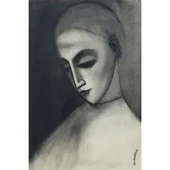 Robert Dickerson, Study of a Woman, c.1975, charcoal on paper