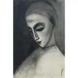 Robert Dickerson, Study of a Woman, c.1975, charcoal on paper