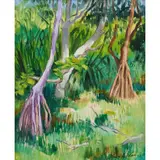Helen Lempriere, Pandanus Palms, 1949, oil on canvasboard