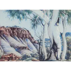 Albert Namatjira, Ghost Gum, West MacDonnell Ranges, c.1954, watercolour and pencil on paper