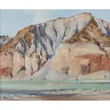 Robert Johnson, Rakaia River, oil on board