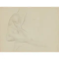 William Dobell, Male Nude, pencil on paper