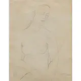 Rah Fizelle, Female Nude, pencil on paper