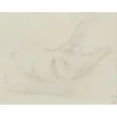 Godfrey Miller, Reclining Nude, pencil on paper