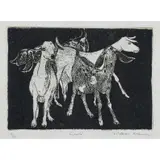William Robinson, Goats, c.1981, etching, ed. 6/20