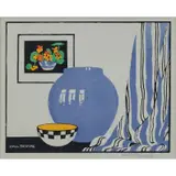 Hall Thorpe, Interior Still Life, colour woodcut